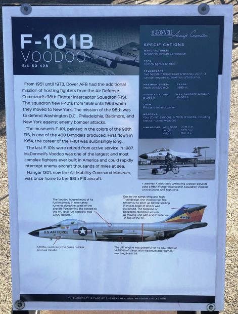 F-101B VOODOO WAR MEMORIAL AIRCRAFT PLAQUE