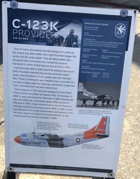 C-123K PROVIDER WAR MEMORIAL AIRCRAFT PLAQUE