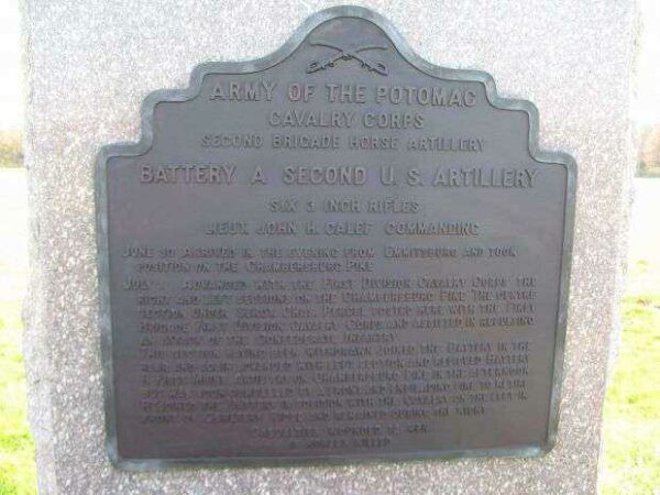 BATTERY A, SECOND U.S. ARTILLERY WAR MEMORIAL II