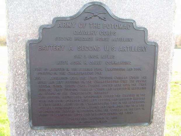 BATTERY A, SECOND U.S. ARTILLERY WAR MEMORIAL II