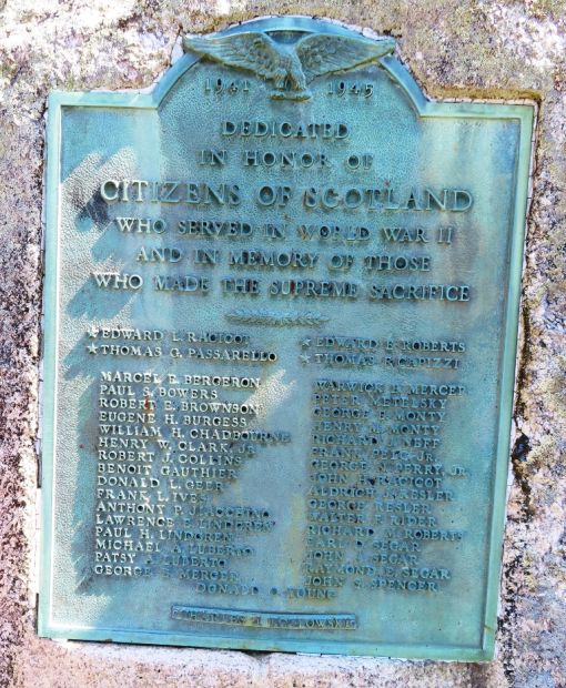 SCOTLAND WORLD WAR II MEMORIAL PLAQUE