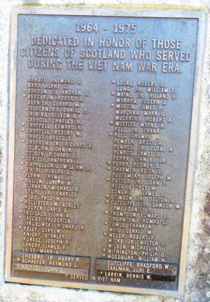 SCOTLAND VIETNAM WAR MEMORIAL PLAQUE