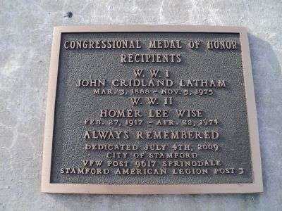 CONGRESSIONAL MEDAL OF HONOR RECIPIENTS MEMORIAL PLAQUE