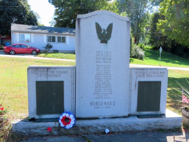 VILLAGE OF PLAINFIELD WORLD WAR II MEMORIAL