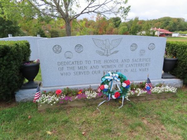 CANTERBURY ALL WARS VETERANS MEMORIAL STONE A