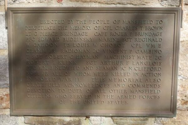 MANSFIELD WORLD WAR II MEMORIAL