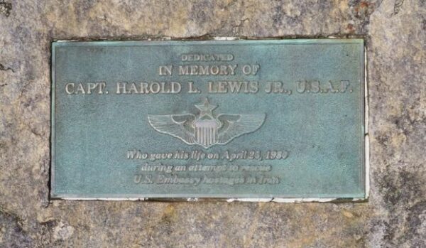 CAPT. HAROLD L. LEWIS JR., U.S.A.F. MEMORIAL PLAQUE