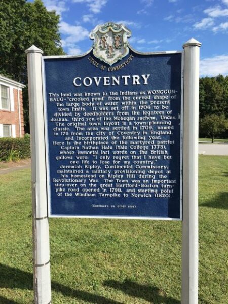 COVENTRY MEMORIAL MARKER