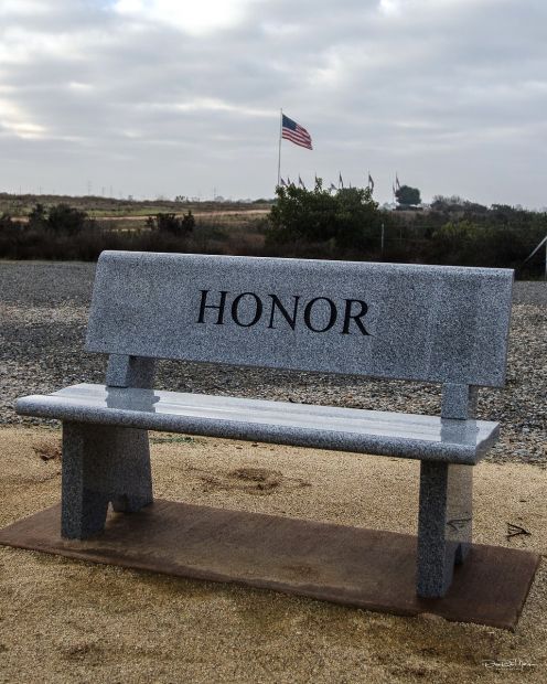 MIRAMAR NATIONAL CEMETERY WAR MEMORIAL BENCH B