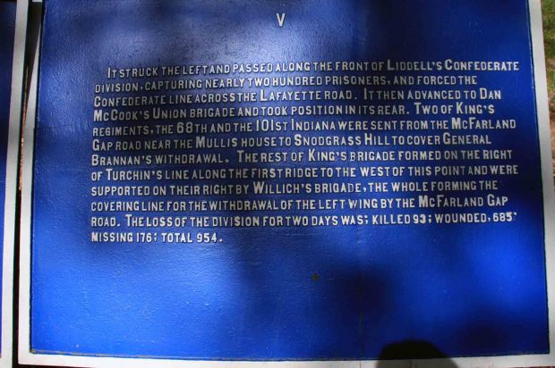 REYNOLD’S DIVISION THOMAS’ CORPS WAR MEMORIAL PLAQUE B 6 P.M.