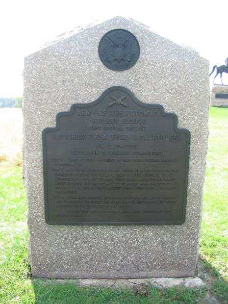 BATTERIES F & K THIRD U.S. ARTILLERY WAR MEMORIAL I