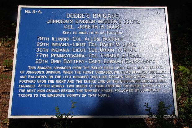 DODGE’S BRIGADE WAR MEMORIAL PLAQUE 1 P.M.