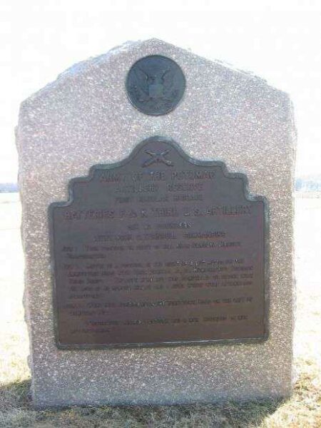 BATTERIES F & K THIRD U.S. ARTILLERY WAR MEMORIAL II