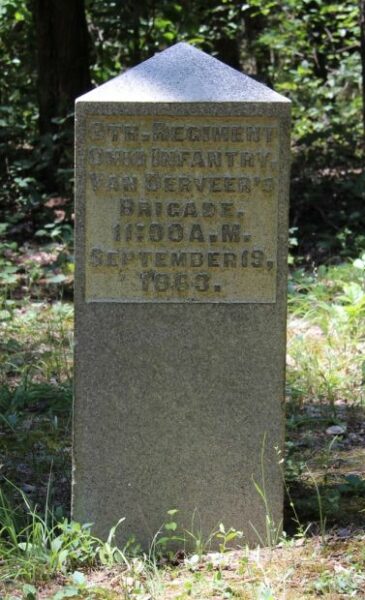 9TH. REGIMENT OHIO INFANTRY WAR MEMORIAL 11:30 A.M.