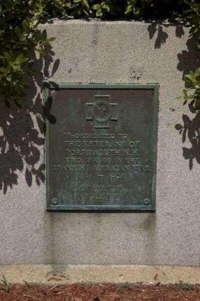 PORTSMOUTH SPANISH AMERICAN WAR MEMORIAL PLAQUE