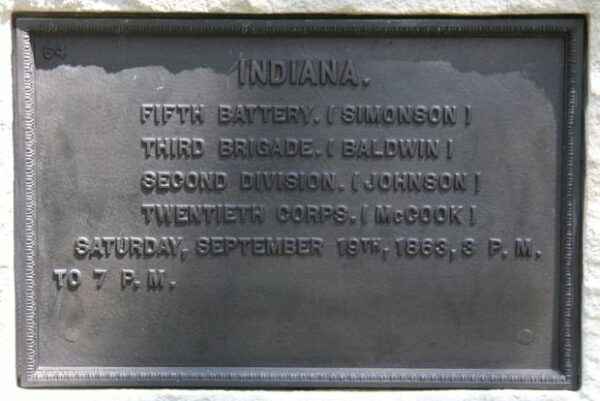 INDIANA. FIFTH BATTERY WAR MEMORIAL PLAQUE