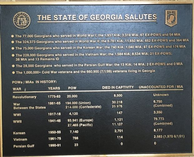 THE STATE OF GEORGIA SALUTES MEMORIAL PLAQUE SAINT MARYS