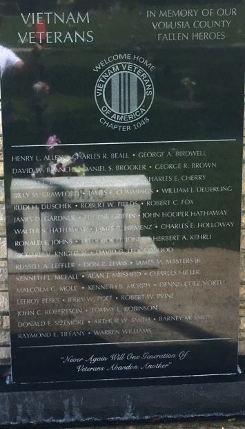 VOLUSIA COUNTY VIETNAM VETERANS WAR MEMORIAL PLAQUE