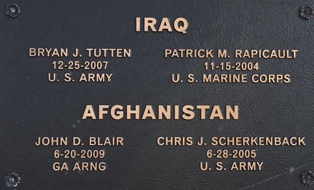 ST. JOHNS COUNTY, FLORIDA WAR MEMORIAL PLAQUE D