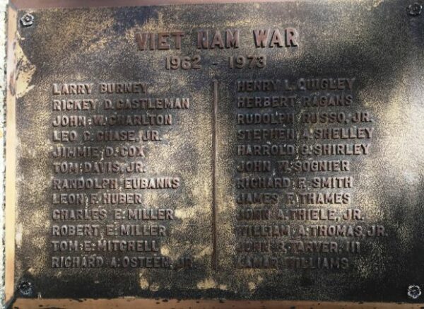 ST. JOHNS COUNTY, FLORIDA WAR MEMORIAL PLAQUE C