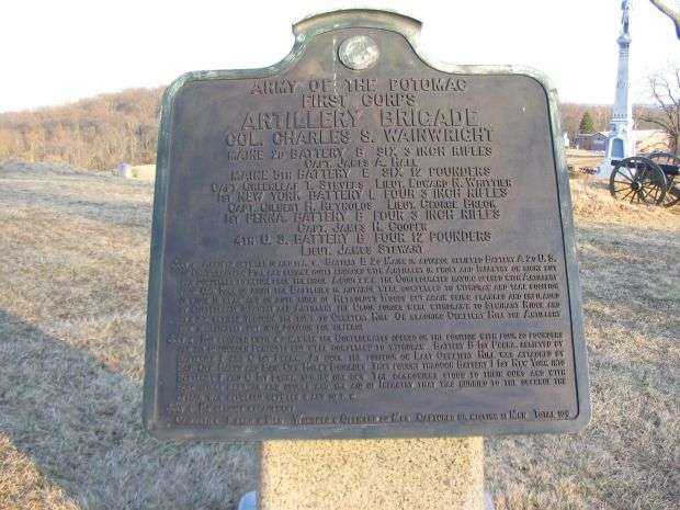 ARTILLERY BRIGADE FIRST CORPS WAR MEMORIAL