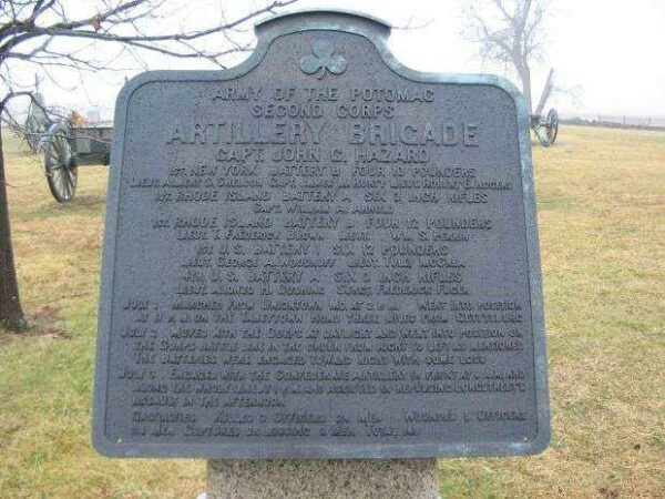 ARTILLERY BRIGADE SECOND CORPS WAR MEMORIAL