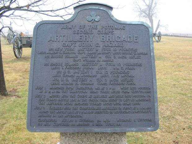 ARTILLERY BRIGADE SECOND CORPS WAR MEMORIAL