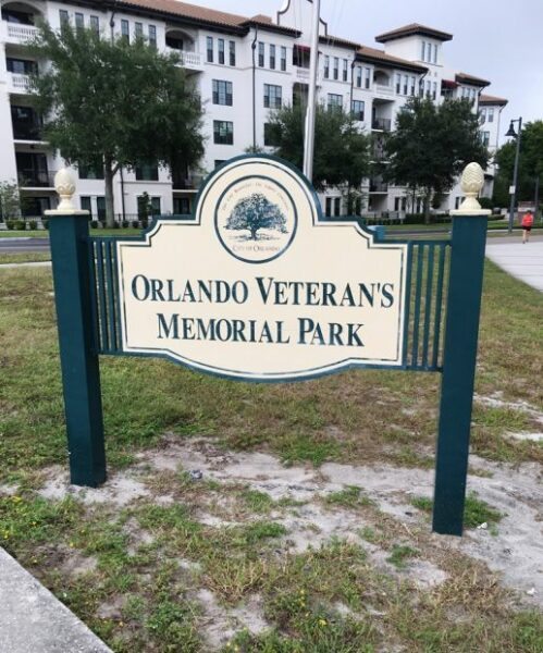 ORLANDO VETERAN’S MEMORIAL PARK MARKER