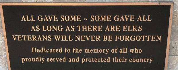 ELKS CLUB #2709 VETERANS MEMORIAL PLAQUE