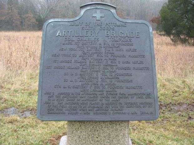 ARTILLERY BRIGADE SIXTH CORPS WAR MEMORIAL