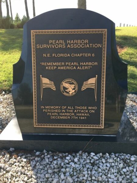 JACKSONVILLE NATIONAL CEMETERY PEARL HARBOR WAR MEMORIAL