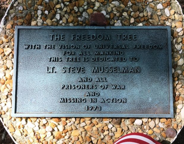 THE FREEDOM TREE LT. STEVE MESSELMAN MEMORIAL TREE PLAQUE