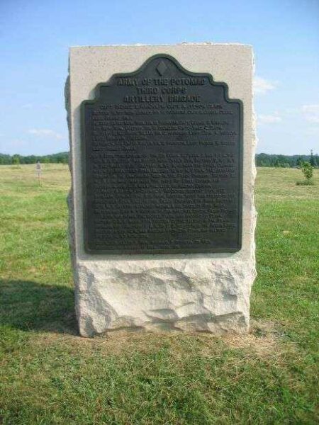 ARTILLERY BRIGADE THIRD CORPS WAR MEMORIAL