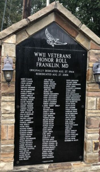 AMERICAN LEGION POST #189 WAR MEMORIAL PLAQUE B