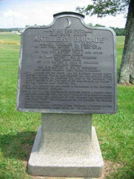 ARTILLERY BRIGADE ELEVENTH CORPS WAR MEMORIAL