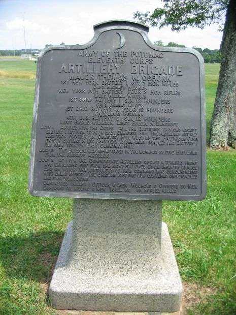 ARTILLERY BRIGADE ELEVENTH CORPS WAR MEMORIAL