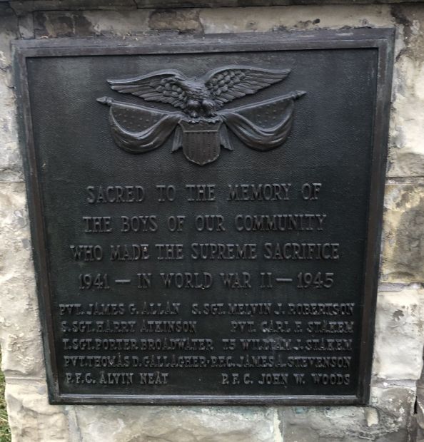 LONACONING ARMED FORCES WAR MEMORIAL PLAQUE A