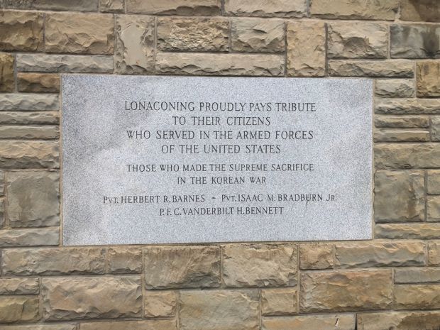 LONACONING ARMED FORCES WAR MEMORIAL DEDICATION STONE
