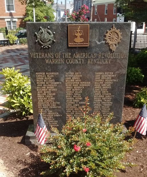 VETERANS OF THE AMERICAN REVOLUTION WARREN COUNTY, KENTUCKY MEMORIAL