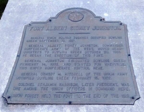 FORT ALBERT SIDNEY JOHNSTON WAR MEMORIAL PLAQUE