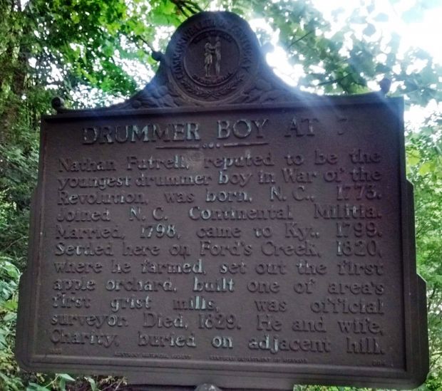 DRUMMER BOY AT 7 WAR MEMORIAL MARKER