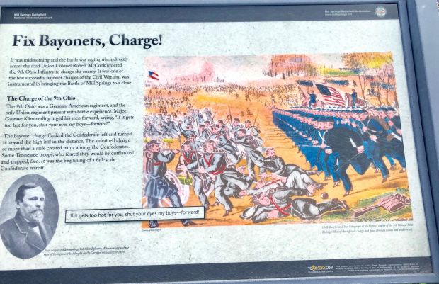 FIX BAYONETS, CHARGE! WAR MEMORIAL PANEL
