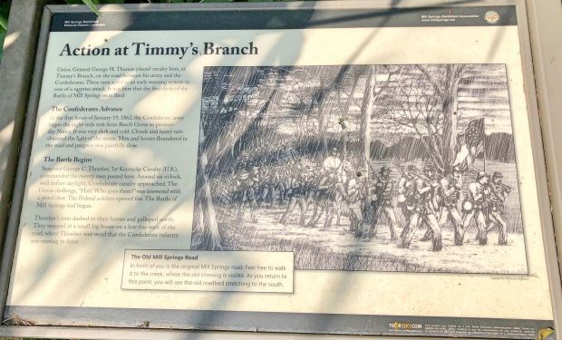 ACTION AT TIMMY’S BRANCH WAR MEMORIAL PANEL