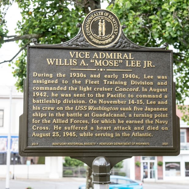 VICE ADMIRAL WILLIS A. “MOSE” LEE JR. MEMORIAL MARKER BACK
