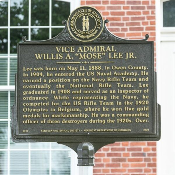 VICE ADMIRAL WILLIS A. “MOSE” LEE JR. MEMORIAL MARKER FRONT