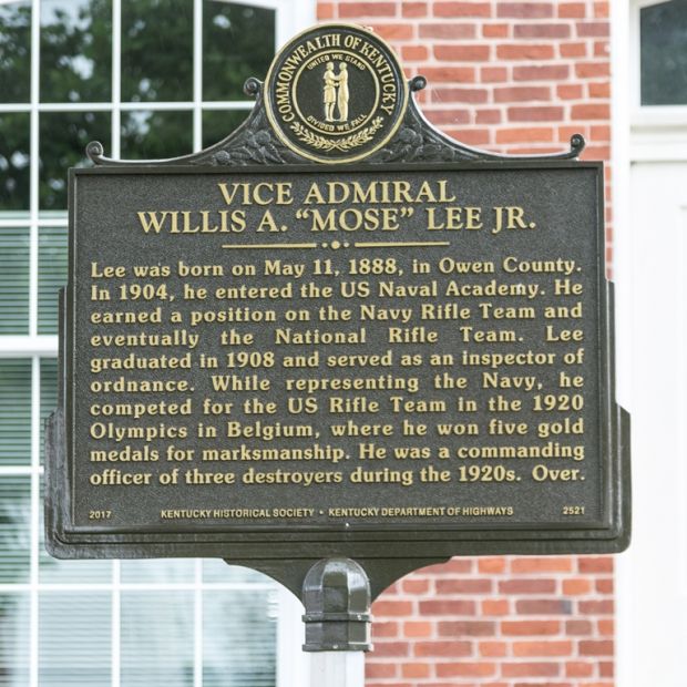 VICE ADMIRAL WILLIS A. “MOSE” LEE JR. MEMORIAL MARKER FRONT