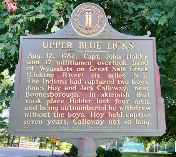 UPPER BLUE LICKS MEMORIAL MARKER