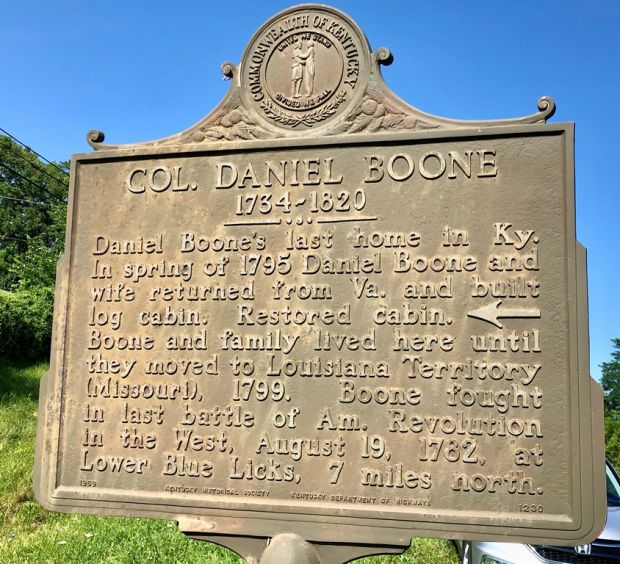 COL. DANIEL BOONE REVOLUTIONARY WAR MEMORIAL MARKER