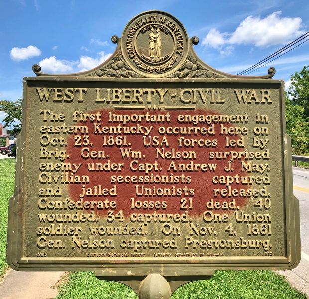WEST LIBERTY-CIVIL WAR MEMORIAL MARKER