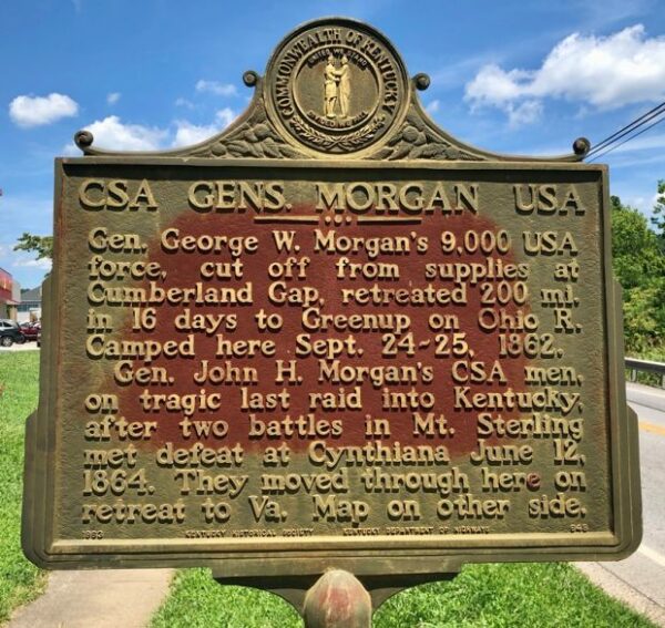 CSA GENS. MORGAN USA WAR MEMORIAL MARKER